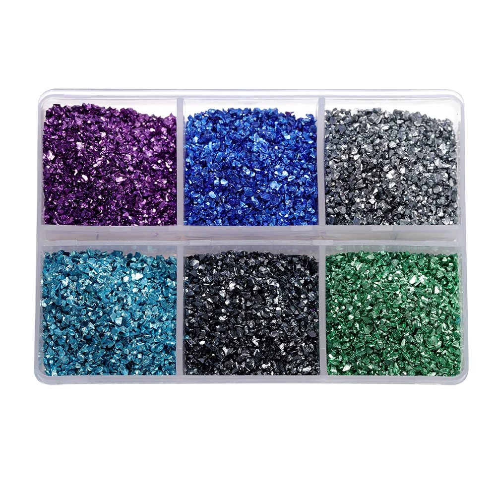 30g/Box Crushed Glass Stones Resin Filling Irregular Broken Stone for DIY Epoxy Resin Mold Crafts Nail Art Decoration Material Leedoar