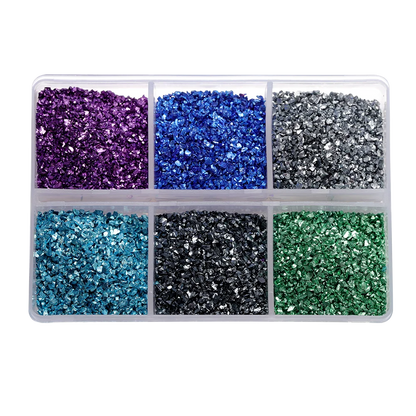 30g/Box Crushed Glass Stones Resin Filling Irregular Broken Stone for DIY Epoxy Resin Mold Crafts Nail Art Decoration Material Leedoar