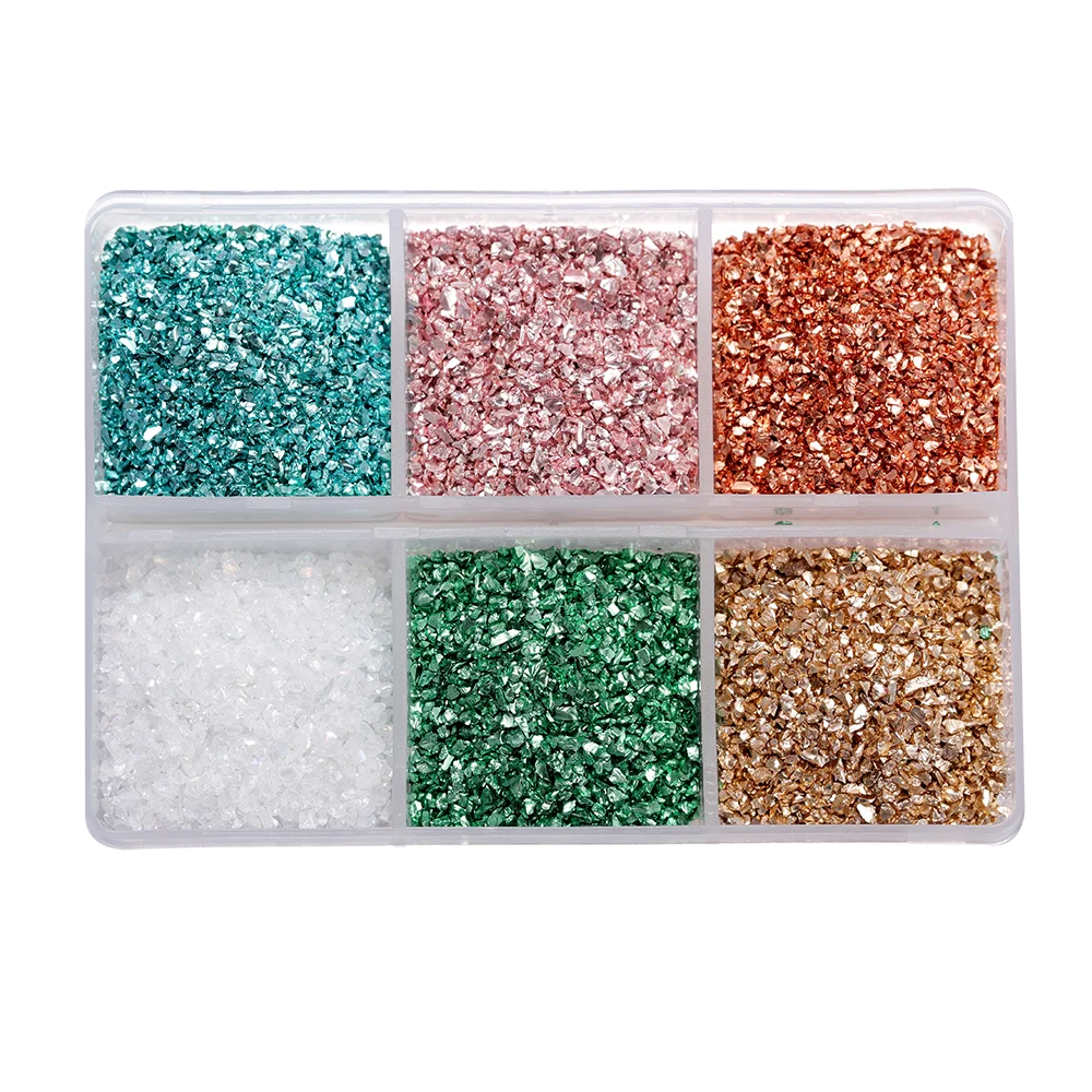 30g/Box Crushed Glass Stones Resin Filling Irregular Broken Stone for DIY Epoxy Resin Mold Crafts Nail Art Decoration Material Leedoar