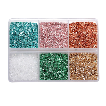 30g/Box Crushed Glass Stones Resin Filling Irregular Broken Stone for DIY Epoxy Resin Mold Crafts Nail Art Decoration Material Leedoar