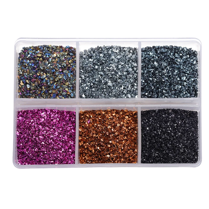 30g/Box Crushed Glass Stones Resin Filling Irregular Broken Stone for DIY Epoxy Resin Mold Crafts Nail Art Decoration Material Leedoar