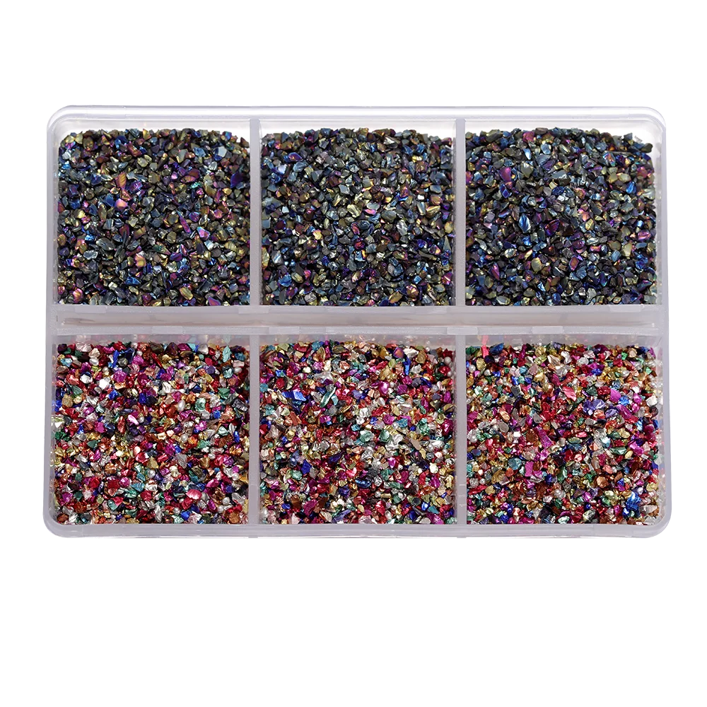 30g/Box Crushed Glass Stones Resin Filling Irregular Broken Stone for DIY Epoxy Resin Mold Crafts Nail Art Decoration Material Leedoar