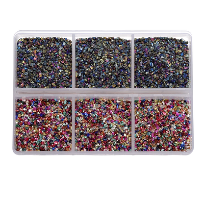 30g/Box Crushed Glass Stones Resin Filling Irregular Broken Stone for DIY Epoxy Resin Mold Crafts Nail Art Decoration Material Leedoar