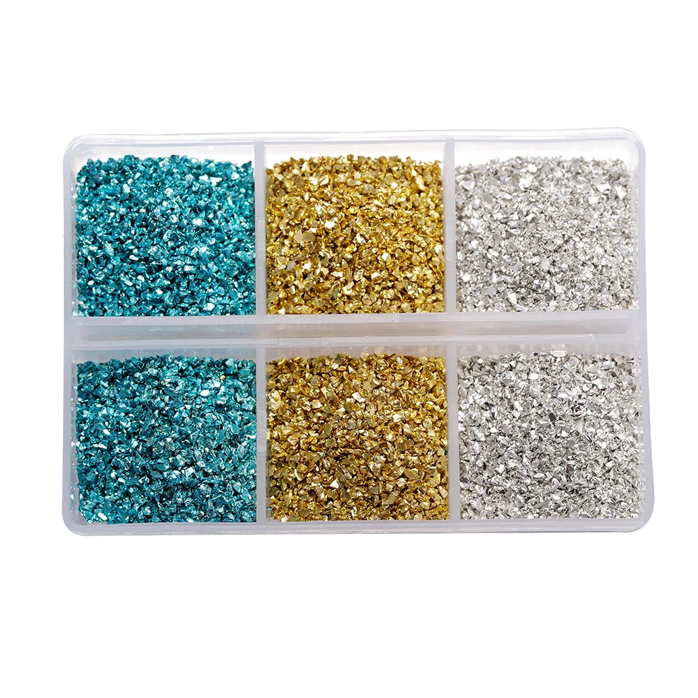 30g/Box Crushed Glass Stones Resin Filling Irregular Broken Stone for DIY Epoxy Resin Mold Crafts Nail Art Decoration Material Leedoar