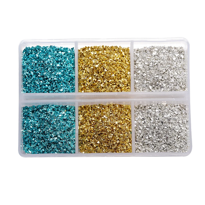 30g/Box Crushed Glass Stones Resin Filling Irregular Broken Stone for DIY Epoxy Resin Mold Crafts Nail Art Decoration Material Leedoar