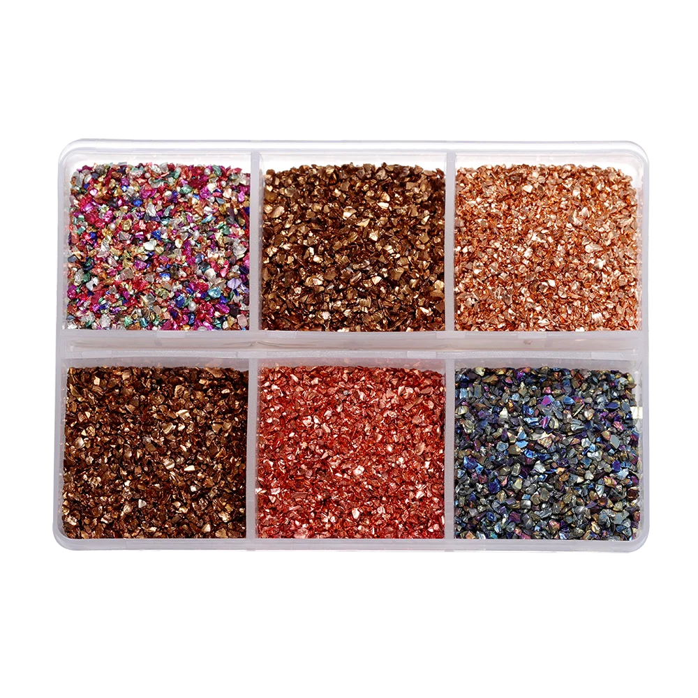 30g/Box Crushed Glass Stones Resin Filling Irregular Broken Stone for DIY Epoxy Resin Mold Crafts Nail Art Decoration Material Leedoar