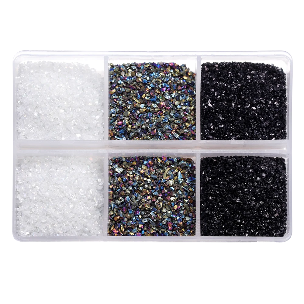 30g/Box Crushed Glass Stones Resin Filling Irregular Broken Stone for DIY Epoxy Resin Mold Crafts Nail Art Decoration Material Leedoar