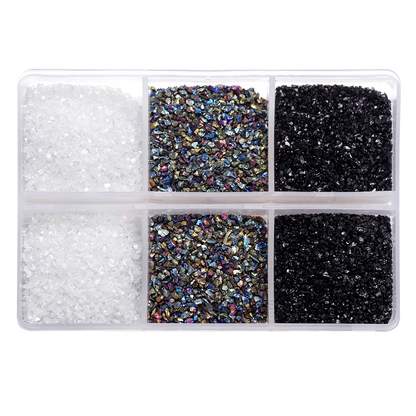 30g/Box Crushed Glass Stones Resin Filling Irregular Broken Stone for DIY Epoxy Resin Mold Crafts Nail Art Decoration Material Leedoar