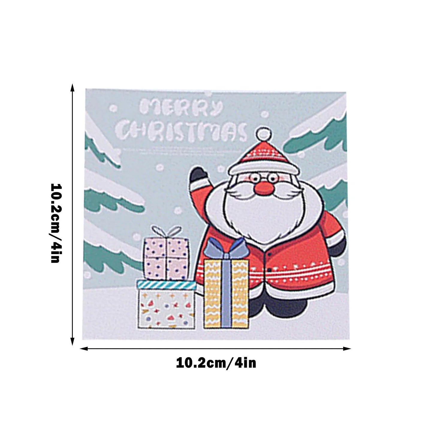 30pcs/Lot Christmas Greeting Card Kids Mini Christmas Blessing Greeting Cards Envelope New Year Postcard Gift Card Surprise