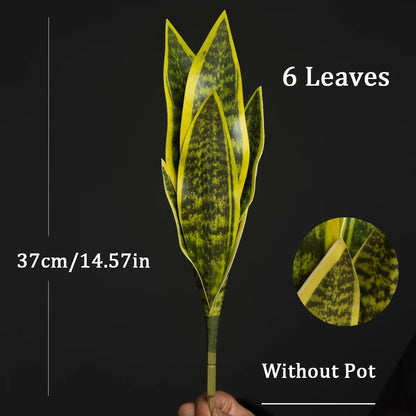 32/37cm Artificial Succulent Plants Fake Sansevieria Indoor Tiger Fur Tropical Faux Snake Plant Office Hotel Balcony Home Decor Leedoar