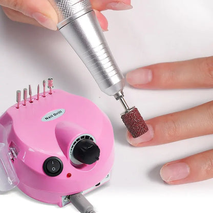 35000RPM Electric Nail Drill Machine Manicure Pedicure Professional Nail Lathe Low Noise Cutters Nail File Kit Leedoar