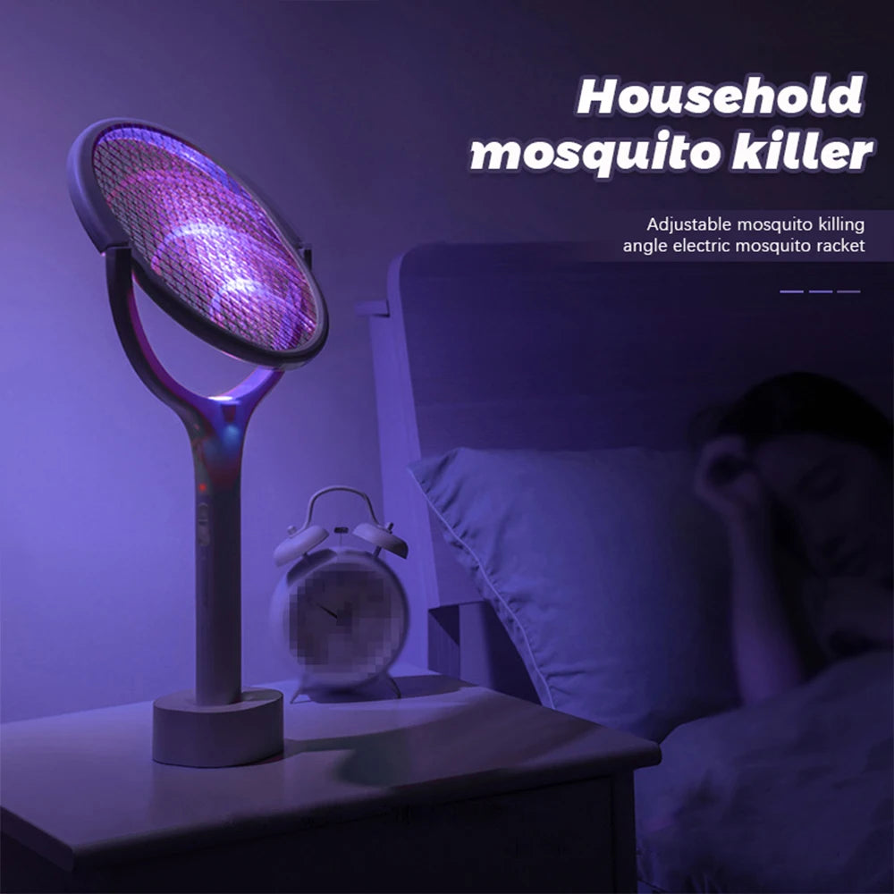 3500V 5in1 Mosquito Killer Lamp Multicunctional Angle Adjustable Bug Zapper Electric USB Rechargeable Mosquito Fly Bat Swatter Leedoar