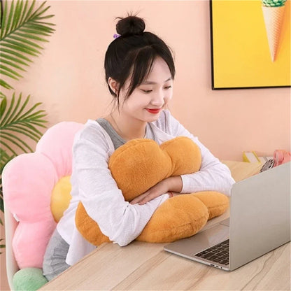 35cm Kawaii Colorful Flower Plush Pillow Cushion Soft Sunflower Plant Mat Stuffed Sofa Bed Sleeping Back Cushion Decor Gifts Leedoar