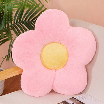 35cm Kawaii Colorful Flower Plush Pillow Cushion Soft Sunflower Plant Mat Stuffed Sofa Bed Sleeping Back Cushion Decor Gifts Leedoar