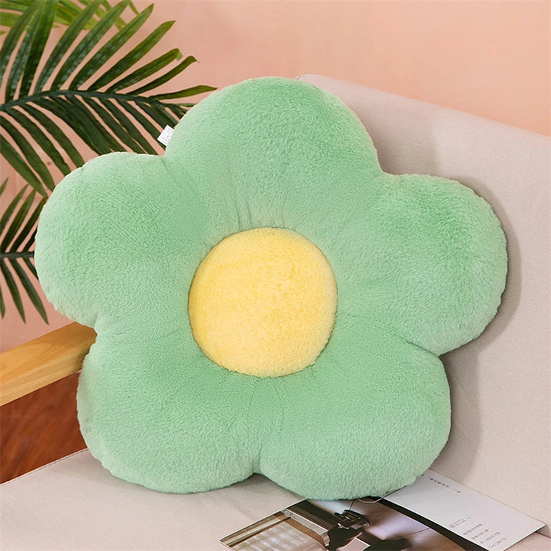 35cm Kawaii Colorful Flower Plush Pillow Cushion Soft Sunflower Plant Mat Stuffed Sofa Bed Sleeping Back Cushion Decor Gifts Leedoar