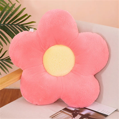 35cm Kawaii Colorful Flower Plush Pillow Cushion Soft Sunflower Plant Mat Stuffed Sofa Bed Sleeping Back Cushion Decor Gifts Leedoar