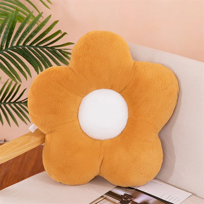 35cm Kawaii Colorful Flower Plush Pillow Cushion Soft Sunflower Plant Mat Stuffed Sofa Bed Sleeping Back Cushion Decor Gifts Leedoar