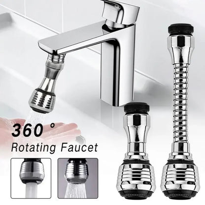 360 ° Adjustment Kitchen Sink Faucet Extender Filter Spray Dual-mode Water-saving Pressurizer Household Bathroom Gadget Leedoar