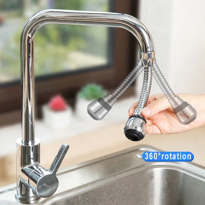 360 ° Adjustment Kitchen Sink Faucet Extender Filter Spray Dual-mode Water-saving Pressurizer Household Bathroom Gadget Leedoar