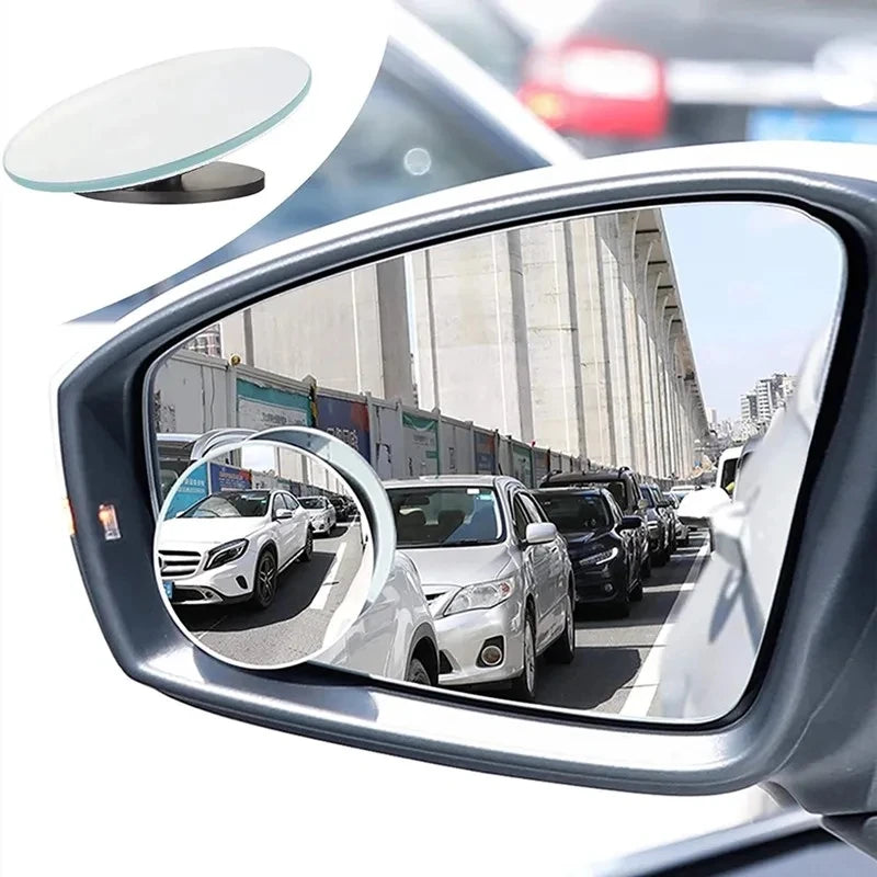 Espejo retrovisor de 360 ​​grados para coche, gran angular, ajustable, redondo, pequeño, auxiliar, convexo, para marcha atrás 