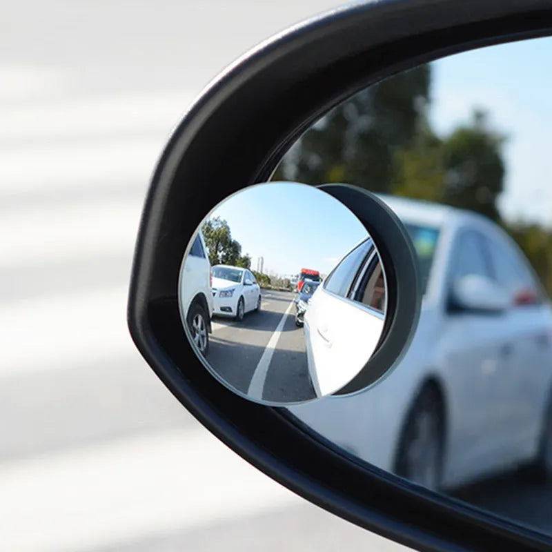 Espejo retrovisor de 360 ​​grados para coche, gran angular, ajustable, redondo, pequeño, auxiliar, convexo, para marcha atrás 