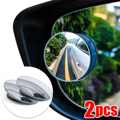 Espejo retrovisor de 360 ​​grados para coche, gran angular, ajustable, redondo, pequeño, auxiliar, convexo, para marcha atrás 