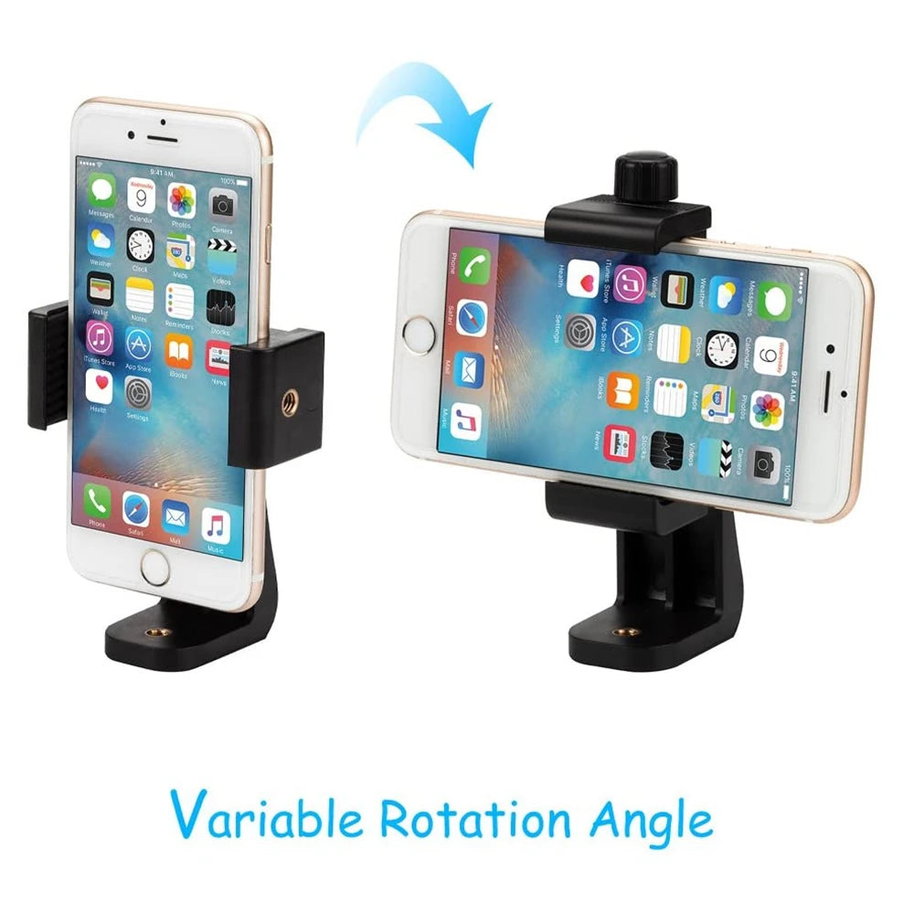 360 Degree Mobile Phone Clip Compatible With All 1/4 Screw Cellphone Holder Tripod Mount Desk Tripod Adapter For Iphone Stand Leedoar