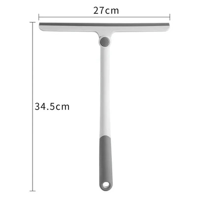 360 Degree Rotatable Shower Squeegee Glass Wiper Scraper Squeegee Cleaner With Silicone Holder Bathroom Mirror Scraper Cleaning Leedoar