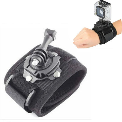 Alça de pulso de mão com rotação de 360 ​​graus para GoPro Hero 10 9 8 7 5 acessórios Xiaomi Yi 4K SJ4000 H9r Insta360 Cinto de braço Go Pro