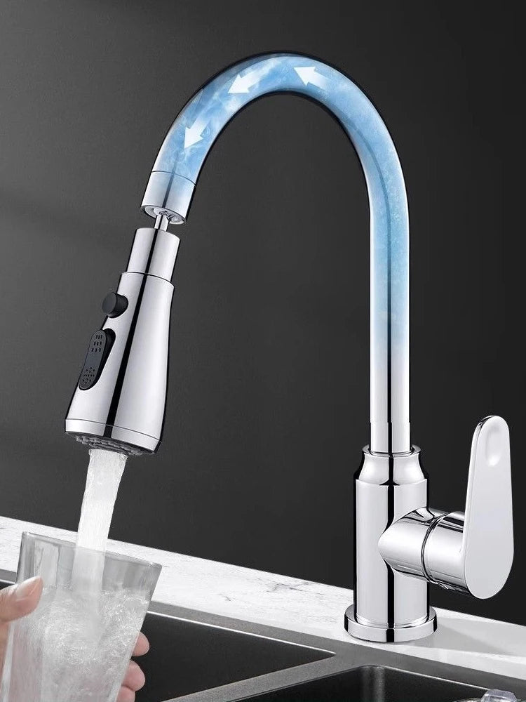 360°Kitchen 3-step Adjustable Tap Splashproof Extender Household Universal Booster Sprayer Universal Tap with Swivel Spout Leedoar