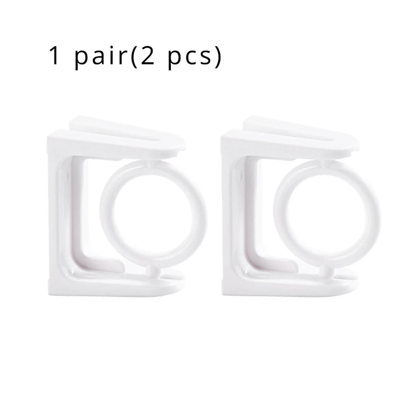 360° Rotatable Retractable Pole Fixator for Non-drilling Strong Adhesive Hooks Towel Rod Shower Curtain Rod Bracket Leedoar