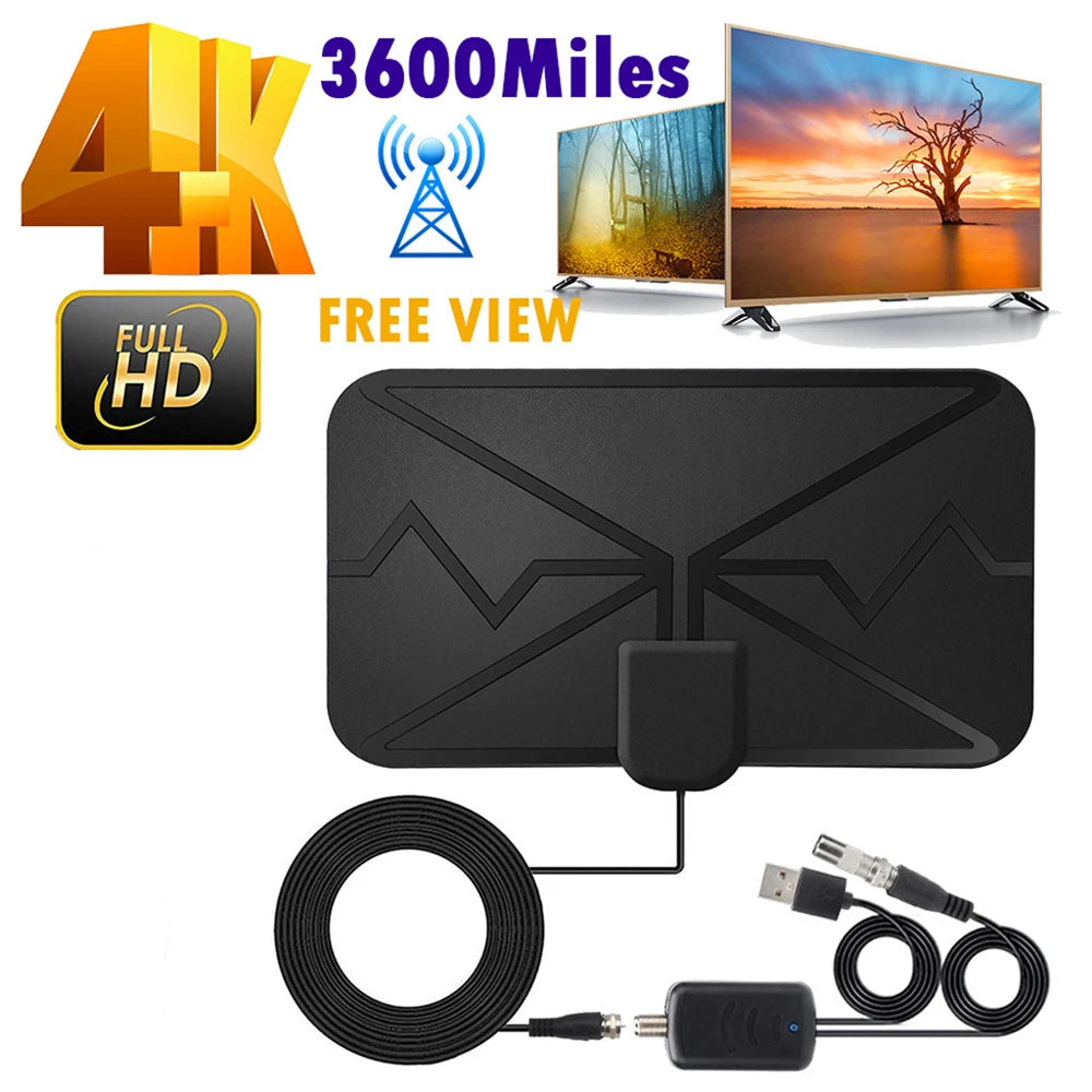 3600 Miles TV Antenna, Upgraded Newest HDTV Indoor Digital Amplified TV Antennas Leedoar