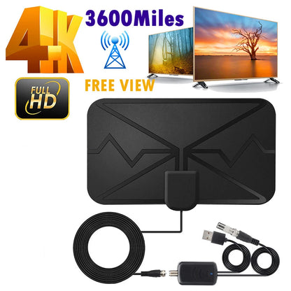 3600 Miles TV Antenna, Upgraded Newest HDTV Indoor Digital Amplified TV Antennas Leedoar