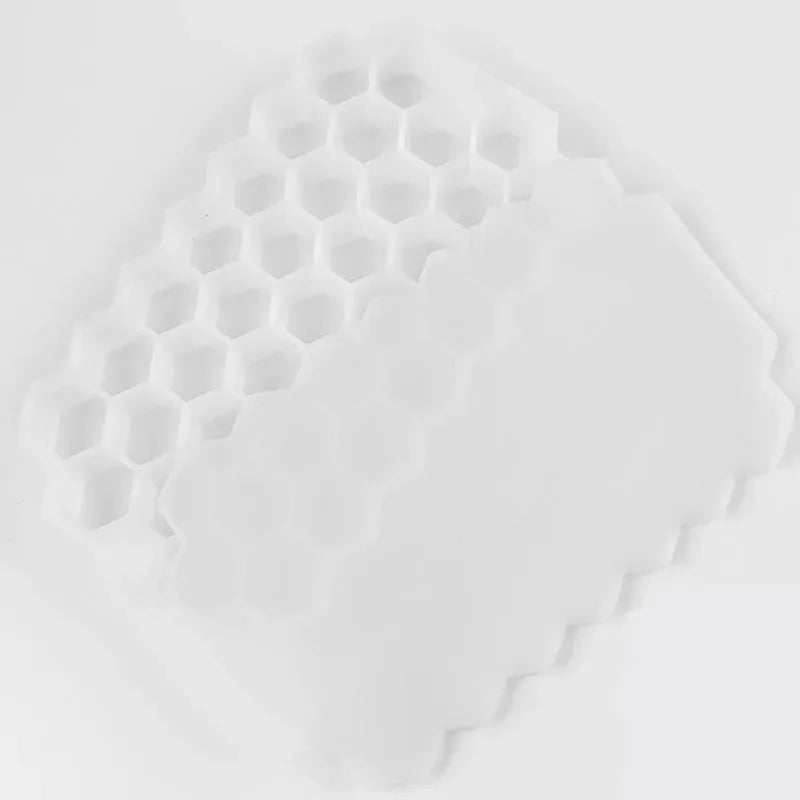 37 Compartment Honeycomb Ice Compartment Molds Jelly Ice Cube Tray with Lid Honeycomb Ice Cube Ice Box Moulds Leedoar