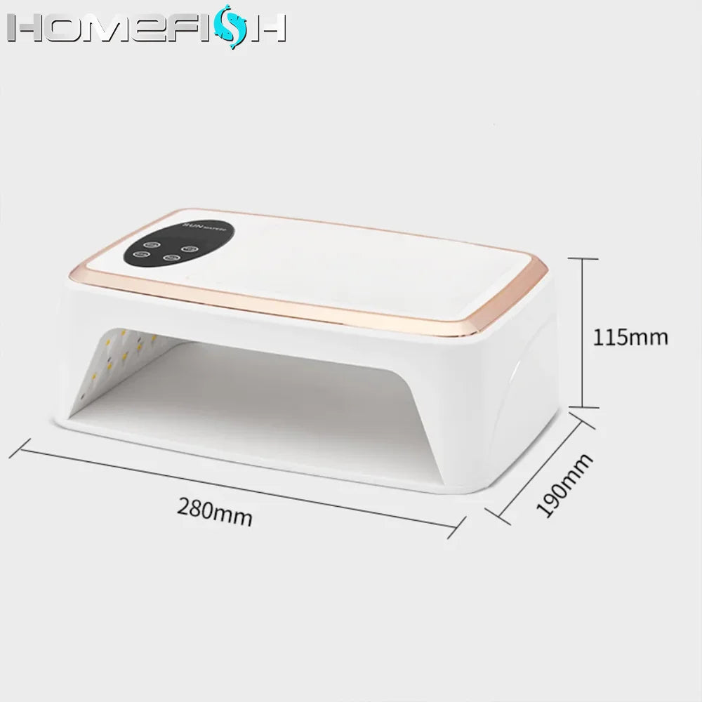 380W Professional Nail Dryer 90 Leds Nail Dryer UV Lamp for Curing All Gel Nail Polish Motion Sensing Manicure Pedicure Leedoar