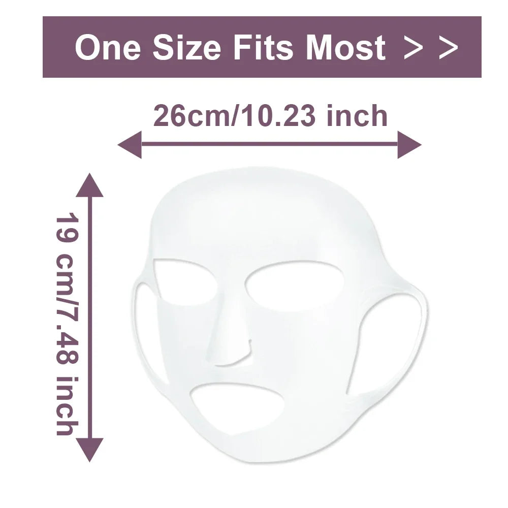 Capa de máscara facial de silicone 3D reutilizável para pendurar na orelha, protetor facial hidratante antienvelhecimento, máscara antievaporação de absorção dupla 