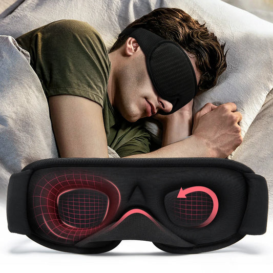 Máscara para dormir 3D que bloquea la luz, máscara para dormir para los ojos, suave ayuda para dormir, máscara para los ojos para viajes, antifaz para dormir de noche, transpirable 