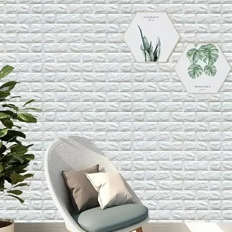 3D Three-dimensional Wall Stickers Self-adhesive Wallpaper Anti-collision Decorative Stickers 10pc Leedoar