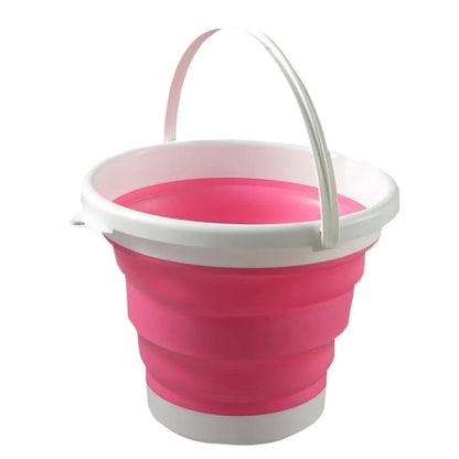 3L Collapsible Bucket Portable Folding Water Bucket Car Washing Fishing Bucket Household Plastic Travel Outdoor Camping Bucket Leedoar