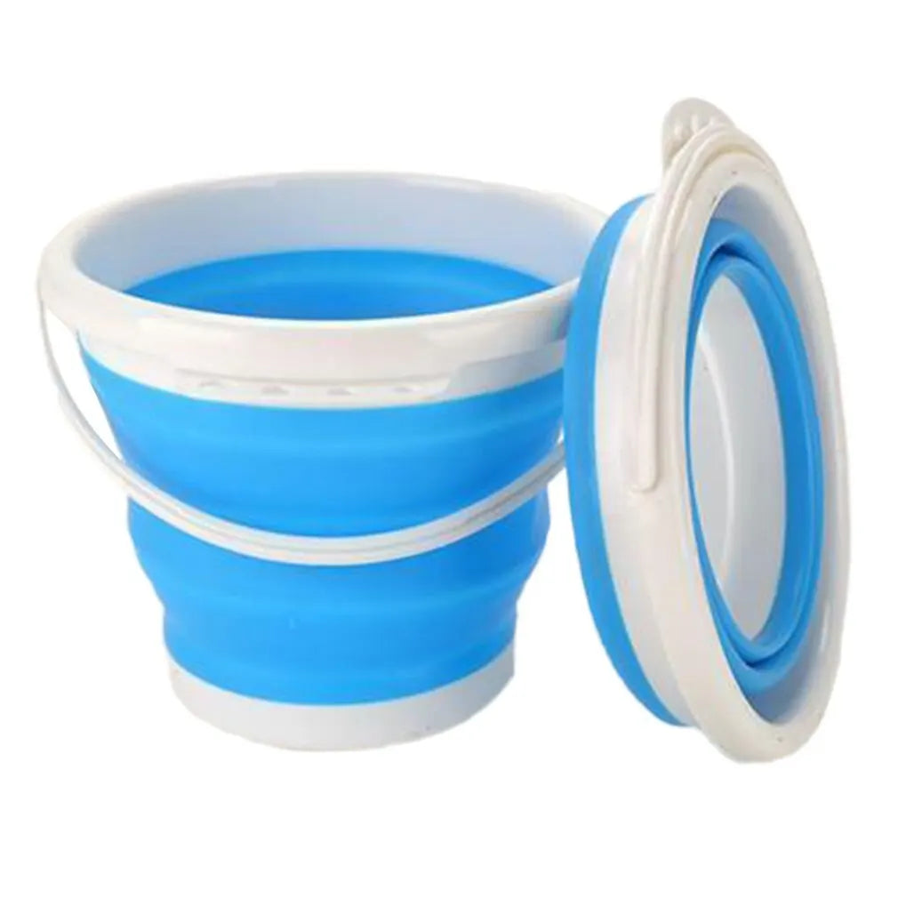 3L Collapsible Bucket Portable Folding Water Bucket Car Washing Fishing Bucket Household Plastic Travel Outdoor Camping Bucket Leedoar