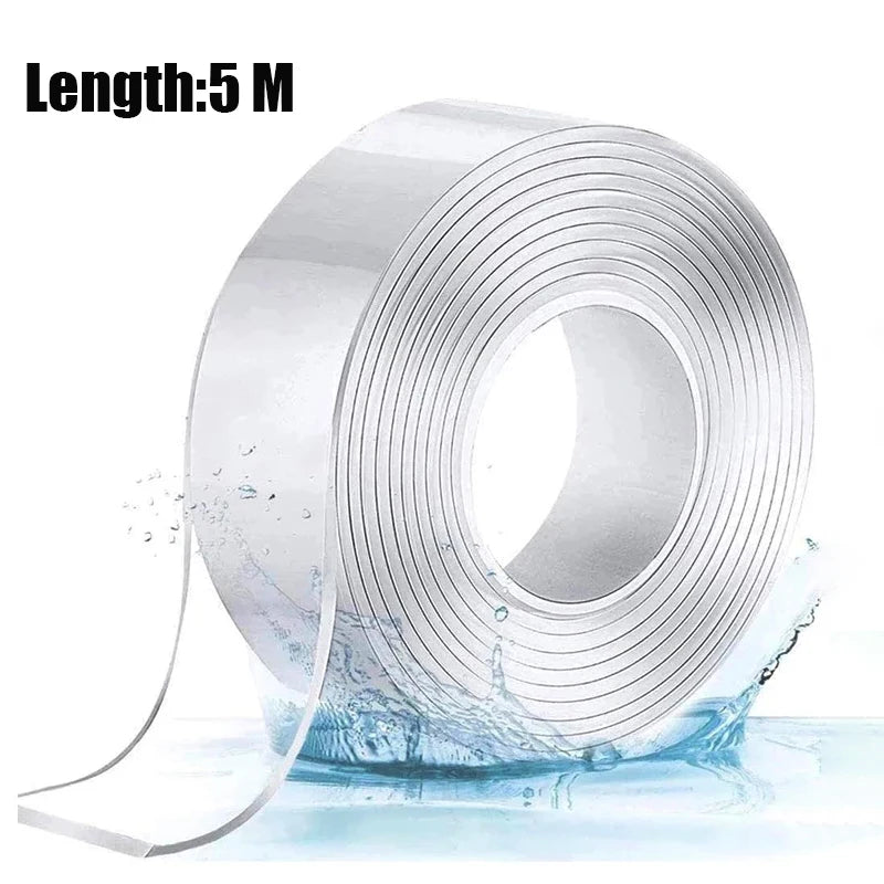 3M 5M Long Strong Double-sided Adhesive Nano Non-marking Transparent Acrylic Tape Home Appliances Wall Stickers Home Improvement Leedoar