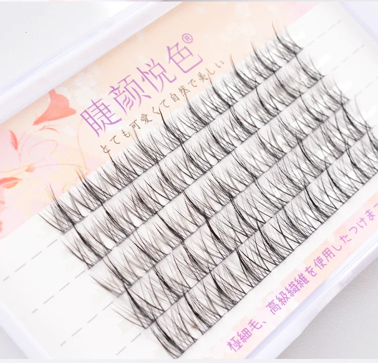 3Mins Sweet Eyeslashes Extension Personal Fake EyeLash Professional Makeup Individual Cluster EyeLashes Grafting False Eyelashes Leedoar