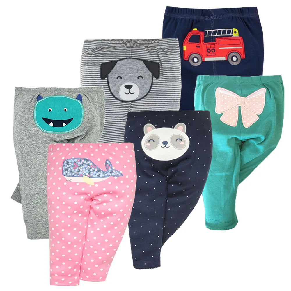 3PCS/LOT Newborn Baby Pants 9-24M-3T Spring Autumn Baby Leggings Cotton Infant Boys Pants Unisex Girls PP Trousers Kids Clothing Leedoar