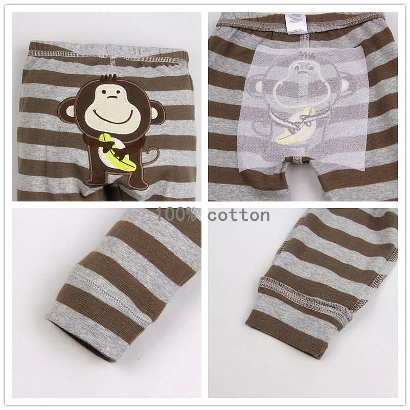 3PCS/LOT Newborn Baby Pants 9-24M-3T Spring Autumn Baby Leggings Cotton Infant Boys Pants Unisex Girls PP Trousers Kids Clothing Leedoar