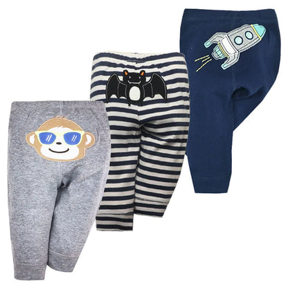 3PCS/LOT Newborn Baby Pants 9-24M-3T Spring Autumn Baby Leggings Cotton Infant Boys Pants Unisex Girls PP Trousers Kids Clothing Leedoar