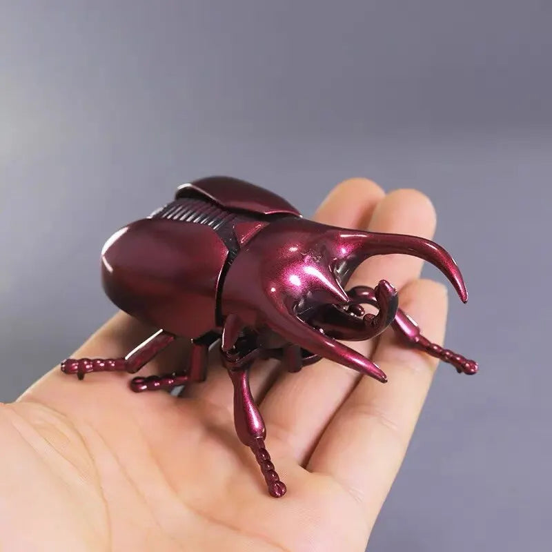 3PCs Wind-Up Beetle Creative Prankster Animated Insect Model Scarab Beetle Children's Battle Wind-Up Toy Leedoar