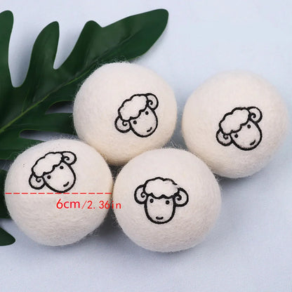 3Pcs Wool Drying Ball Antistatic Special Anti-winding Ball of Wool Household Drying Ball Reusable Washing Machine Parts 6cm Leedoar