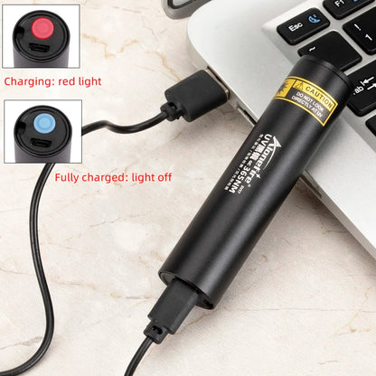 3W 365nm UV Lanterna USB Recarregável Ultravioleta Tocha Urina de animais de estimação Gato Tinea Dinheiro Minério Detecção de Escorpião Luz Negra SV57