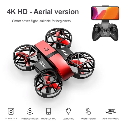 RH821 Flip Mini RC 3D Flip 4KHD Drone Helicopter Altitude Hold 2.4G 4 Axis Remote Control Quadcopter Kids Toy UAV With Lights Leedoar