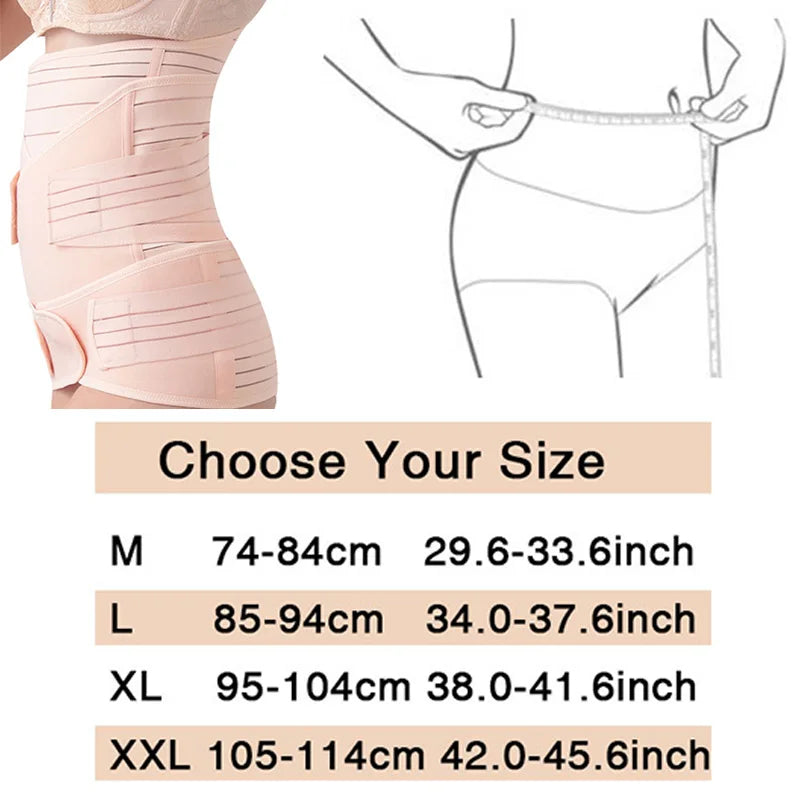 3in1 Corset Postpartum Belly Band Pregnant Women Tummy Belly Pelvis Belt Wrap Waist Trainer Recovery Bandage Strap Body Shaper Leedoar